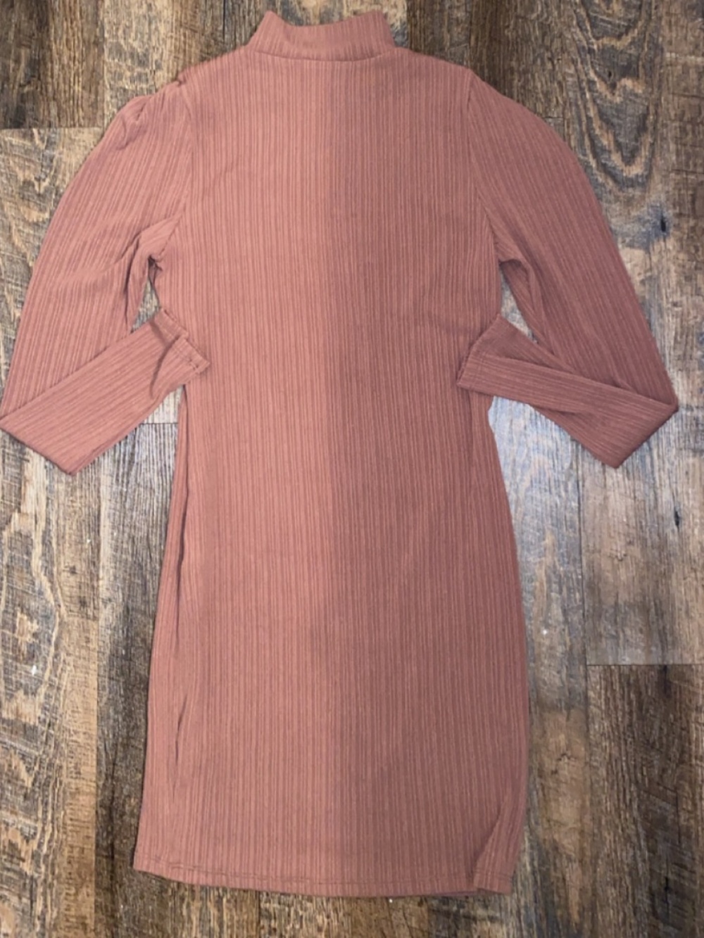 Haute Monde Women’s Caramel Mock-Neck Sweater Dress M